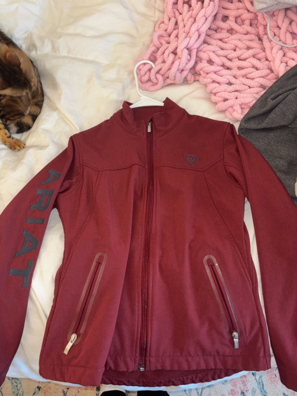 Ariat Women's Burgundy Full-Zip Utility Jacket